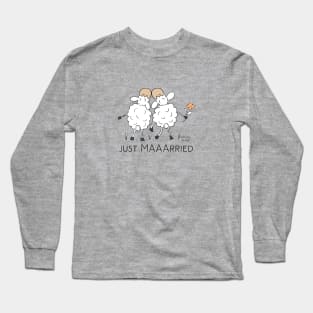 Sheep - wordplay - just married Long Sleeve T-Shirt